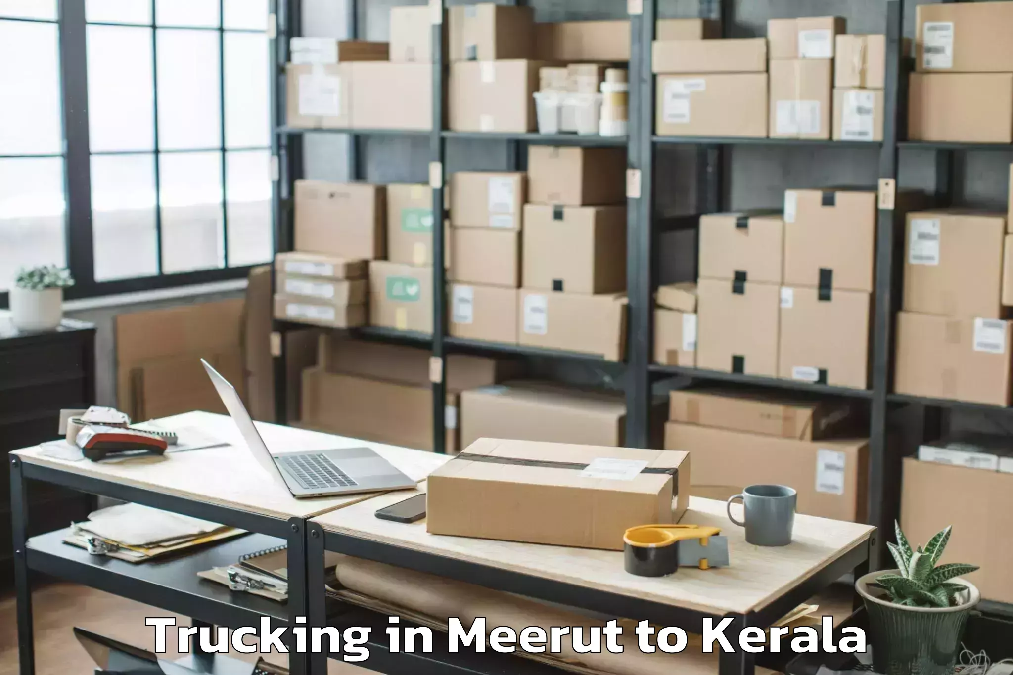 Professional Meerut to Vadakkencherry Trucking